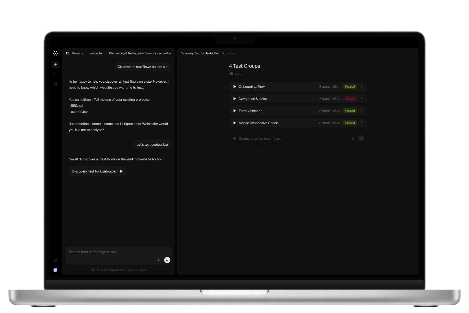 Toolbar app interface preview