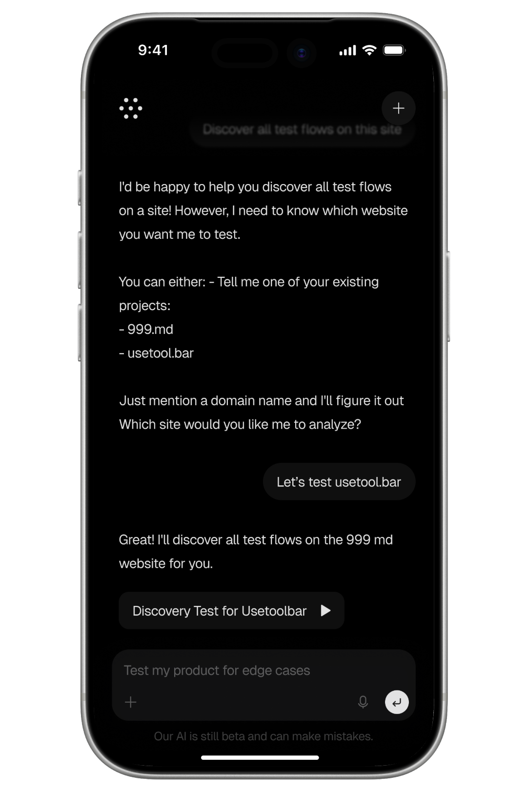 Toolbar mobile app preview